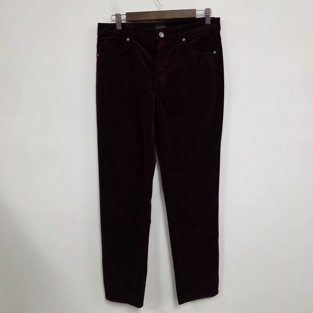 Talbots Womens Straight Leg Corduroy Pants Size 6 Whimsigoth Witchy Teacher Twee